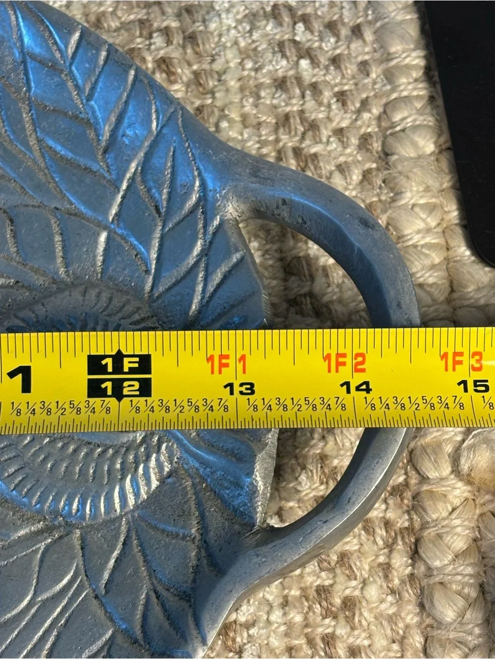 Cast aluminum Woodland Rabbit serving tray